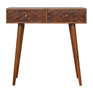 Tile Carve Chestnut Console