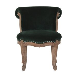 Emerald Green Velvet Chair with Studs