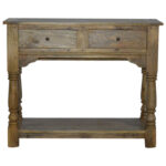 IN088 – Solid Wood 2 Drawer Console Table