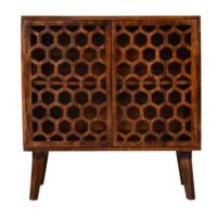 Chestnut Comb Cabinet - A Statement in Timeless Design