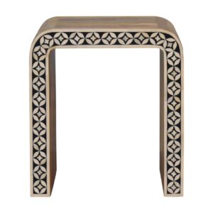 Edessa End Table with Bone Inlay