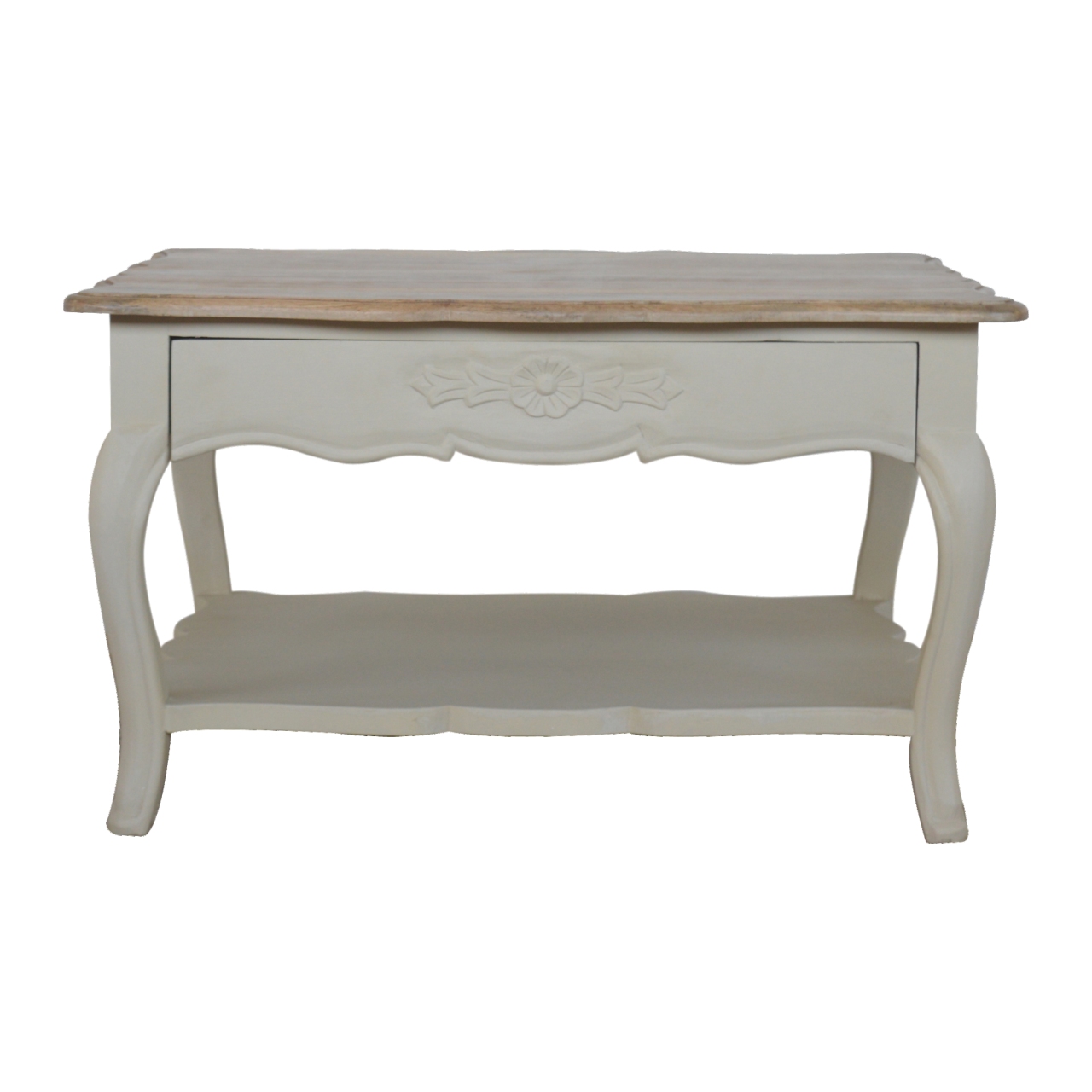 amberly carved coffee table