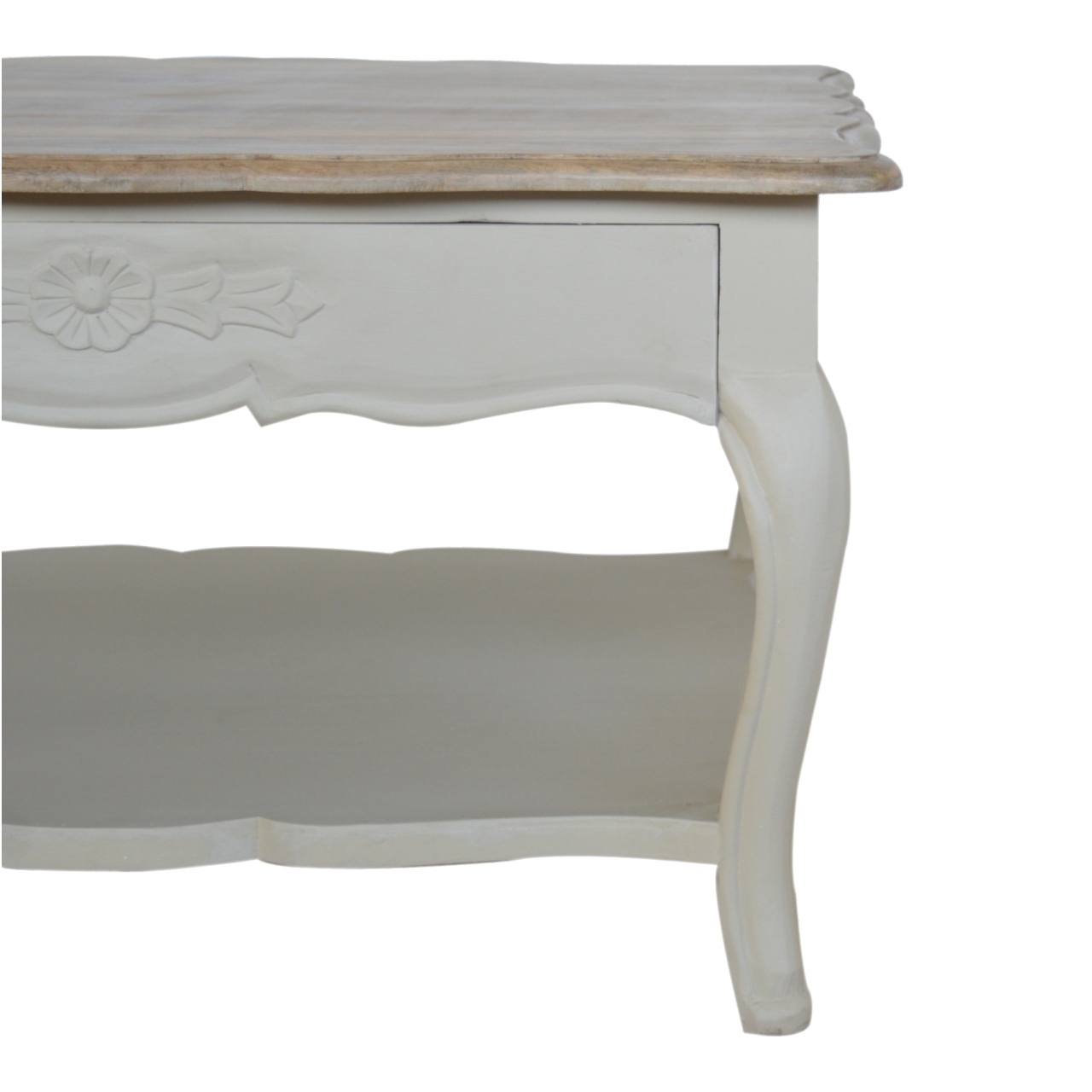 amberly carved coffee table