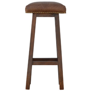 Brass-studded bar stool