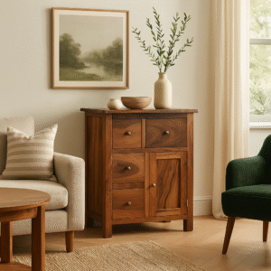 sheesham 4 drawer cabinet