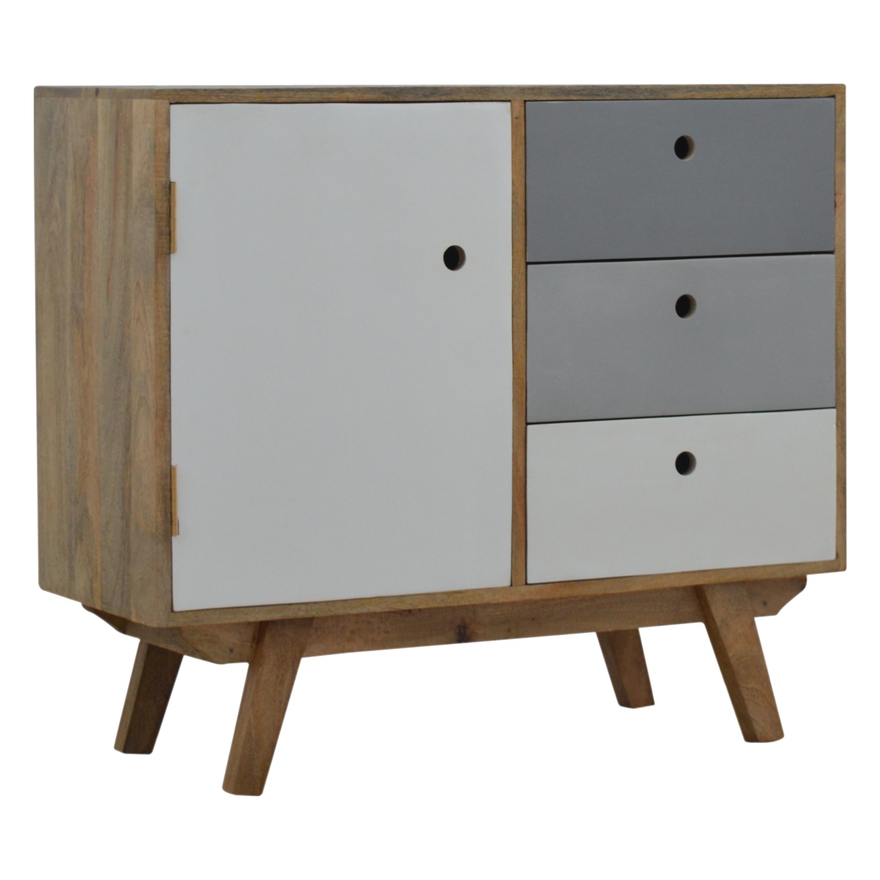 two tone hand painted cabinet