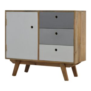 two tone hand painted cabinet