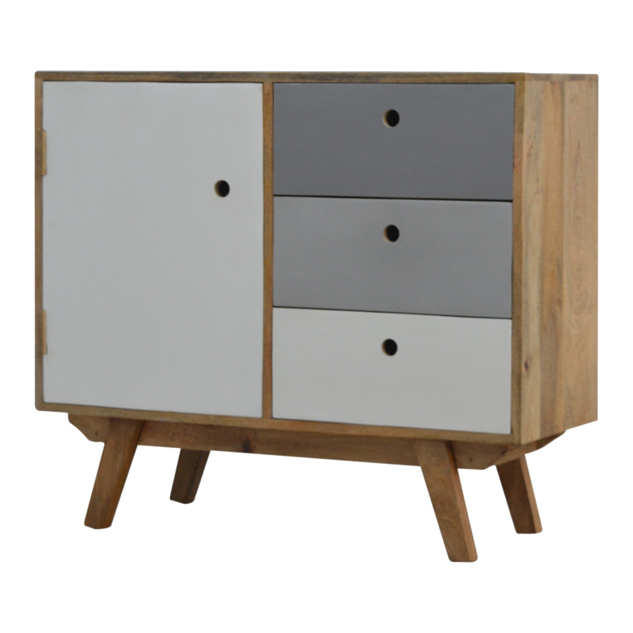 two tone hand painted cabinet