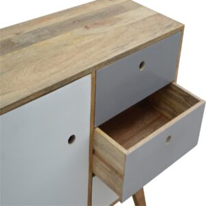 two tone hand painted cabinet