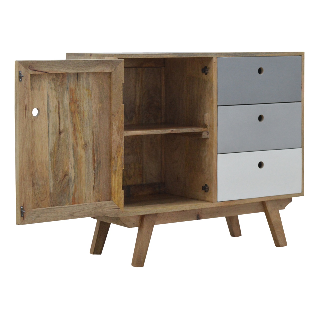 two tone hand painted cabinet