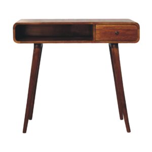 Chestnut Writing Desk with a Curve