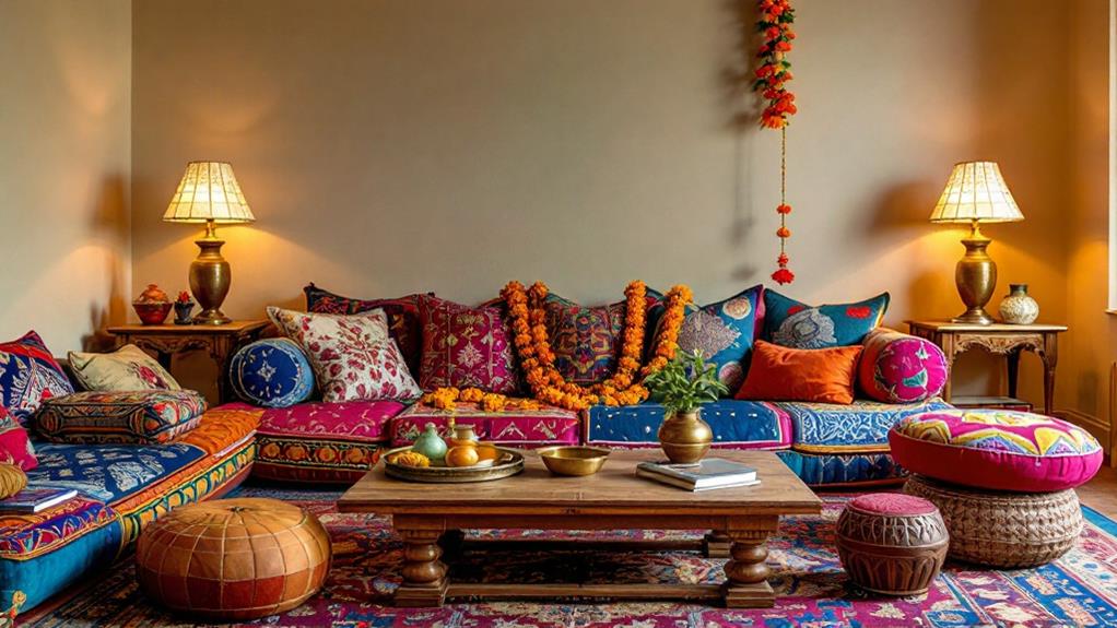 classic indian floor seating