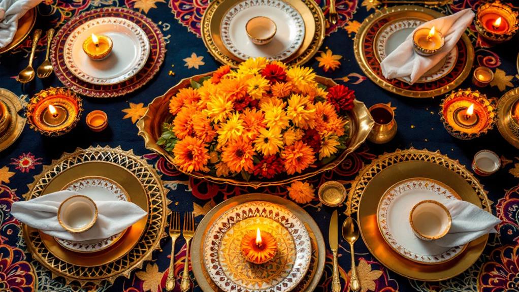 festive diwali table decor