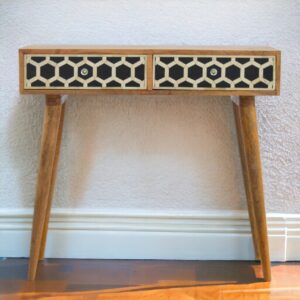 Bone Inlay Console Table