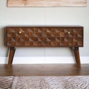 Chestnut Diamond Storage Bench