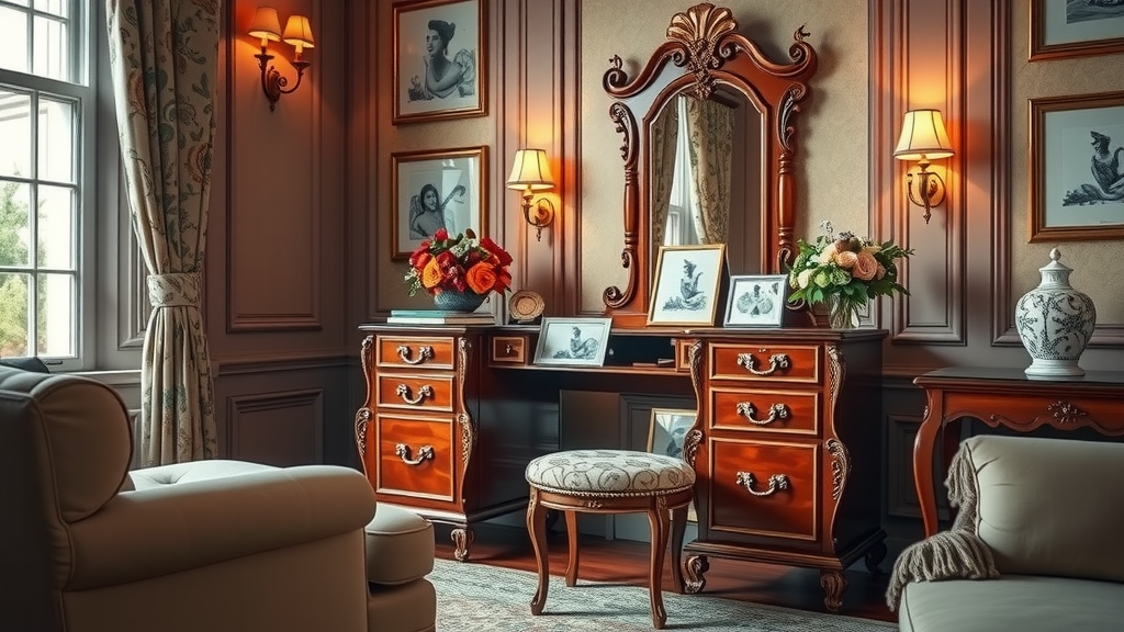Chestnut Dressing Table For Elegant Spaces