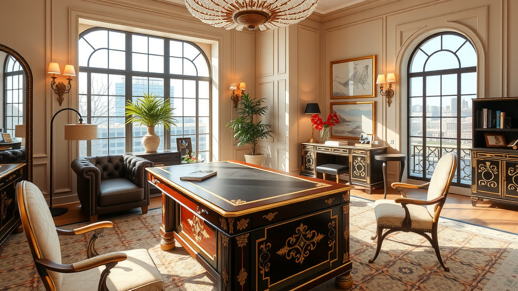 Brass Inlayed Furniture Transforms Spaces