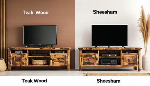 teak wood vs sheesham wood for tv units