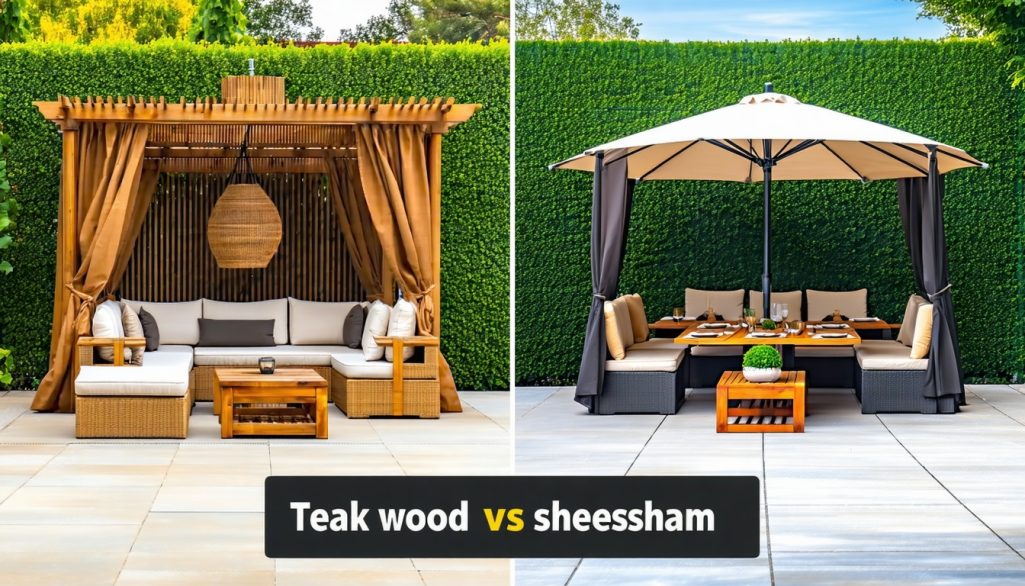 teak wood vs sheesham wood for outdoor furniture
