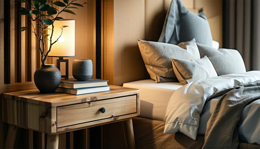 wood night table