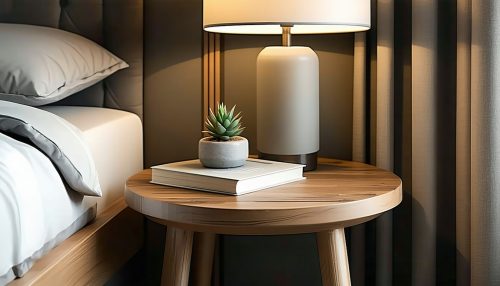 round bed side table