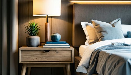 bedside wooden table