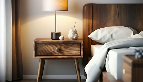 bed table with drawer
