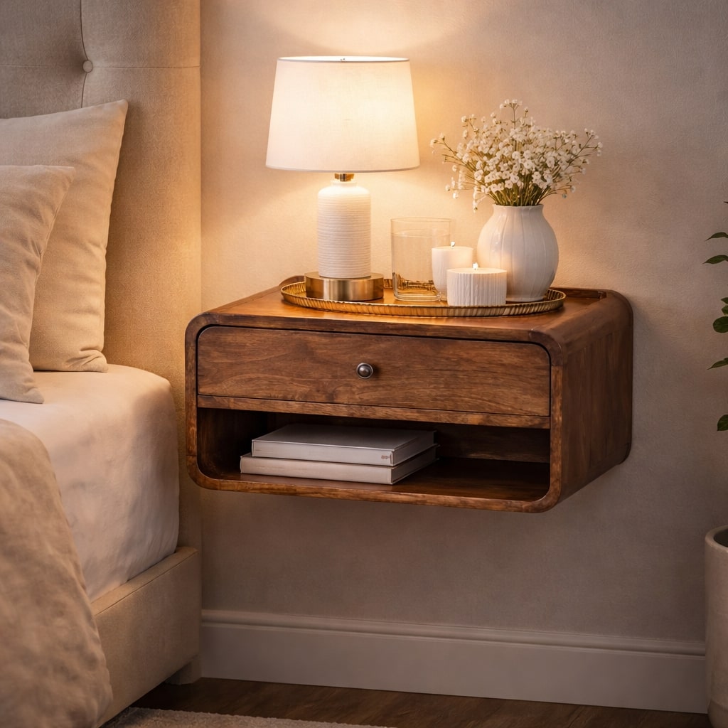 Rounded Edge 1-Drawer Bedside