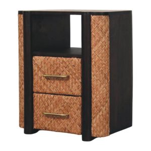 rattan curve edge nightstand