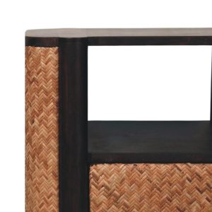 rattan curve edge nightstand