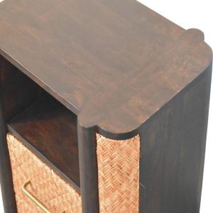 rattan curve edge nightstand