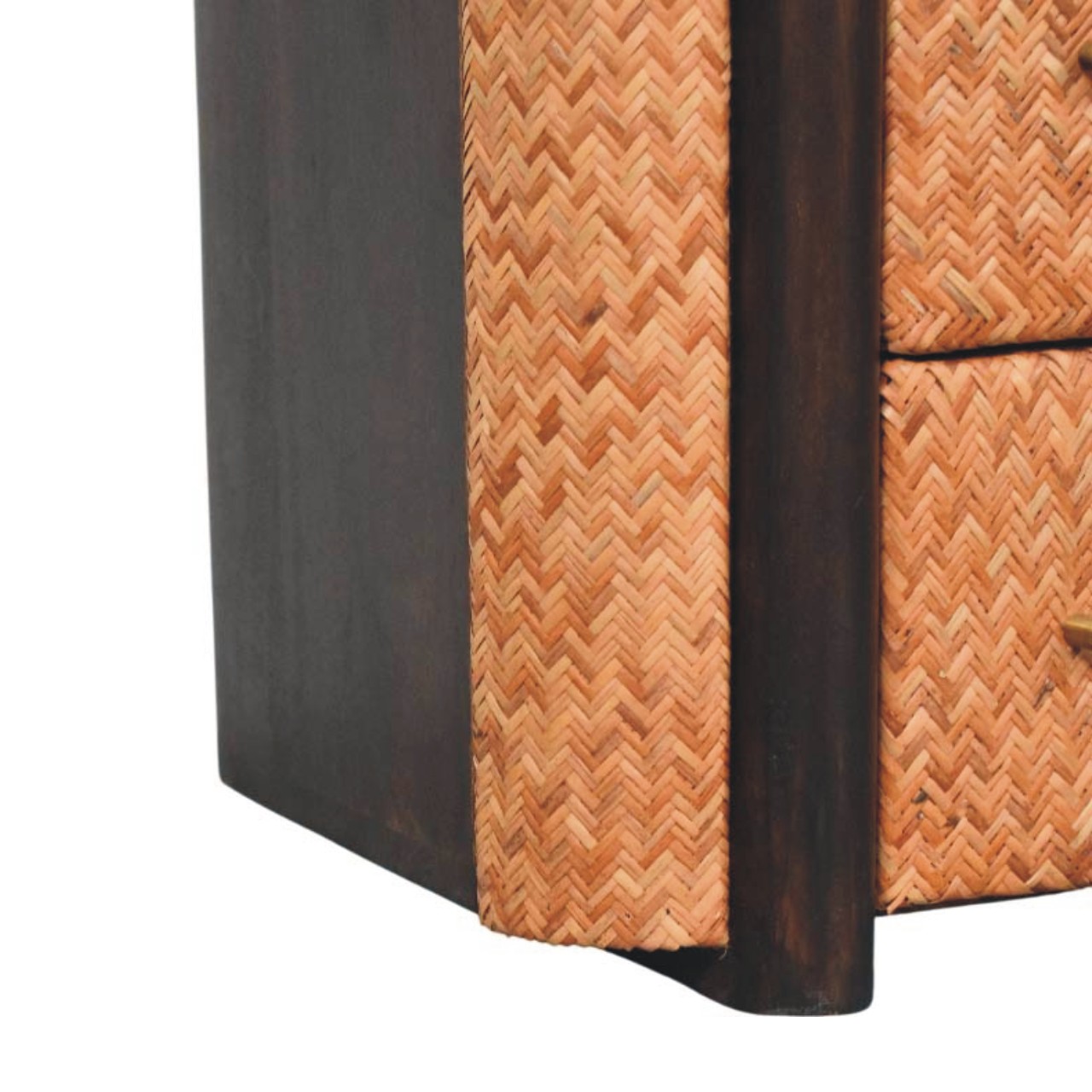rattan curve edge nightstand