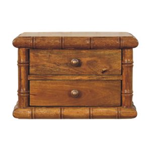 Bamboo Bedside in Amber Oak Finish