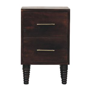 Spindle Mocha Bedside Table