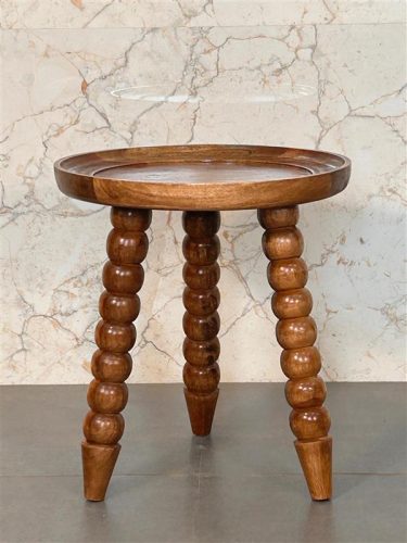 spindle tray side table