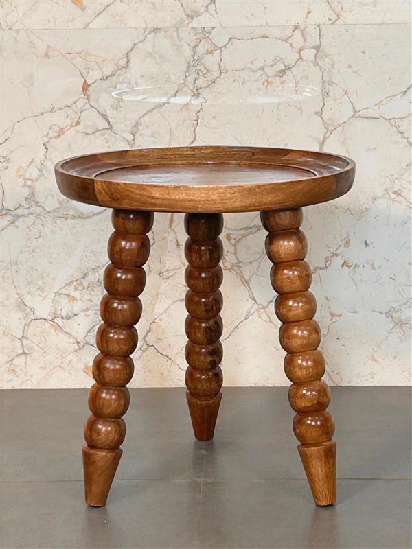 spindle tray side table
