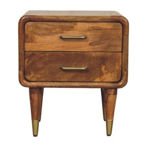 Amber Oak Bedside Table