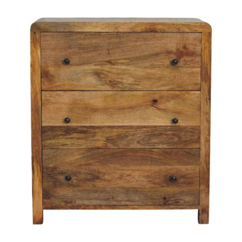 Oakish Three Drawer Chest