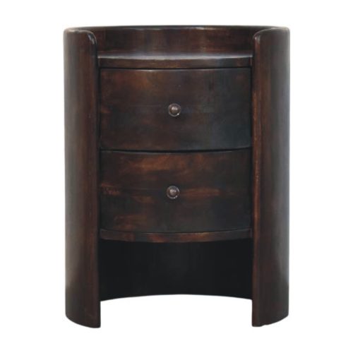 Velvet Mocha Round Side Table