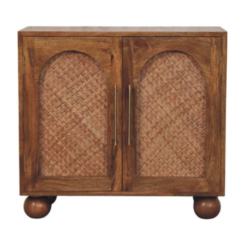 Arched Rattan Two-Door Sideboard