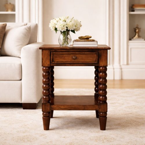Spindle One Drawer Side Table